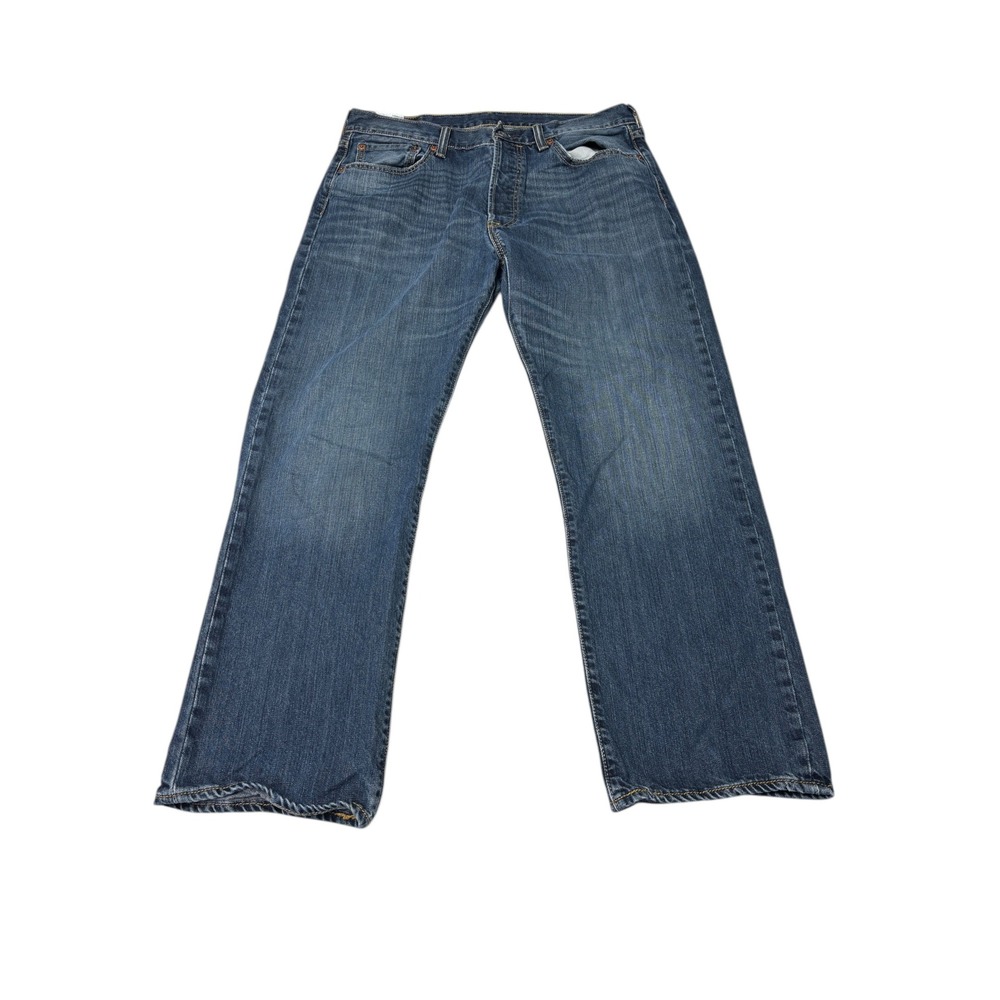 Levi Strauss 501 Mens‎ Jeans W34 L29 Button Fly Blue Denim Straight Leg